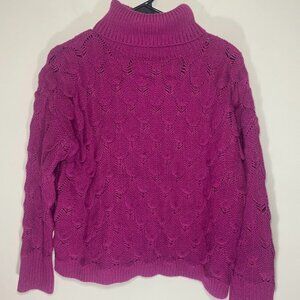 THML Scallop Knit Turtleneck Sweater